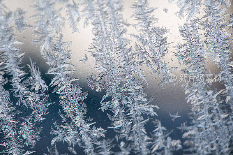 结霜的冰晶体背景