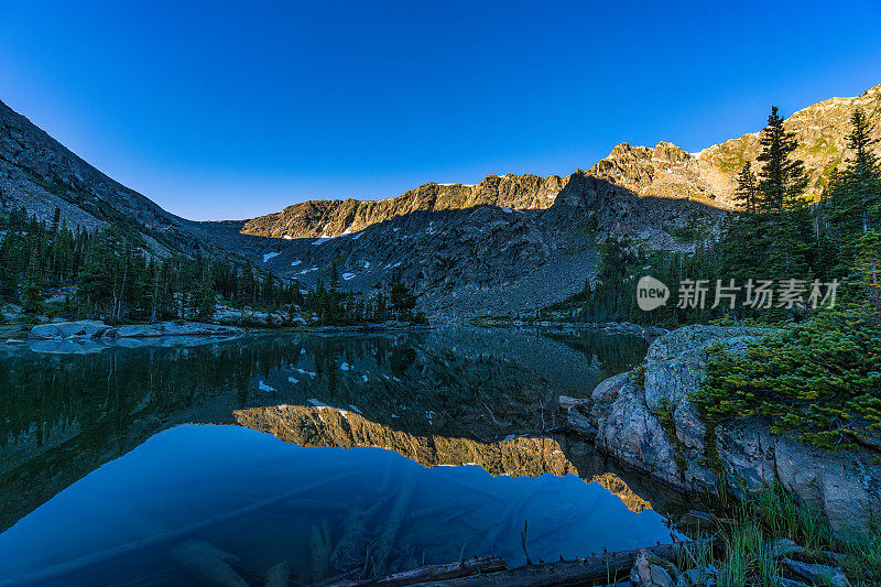 高山湖泊和高山倒影