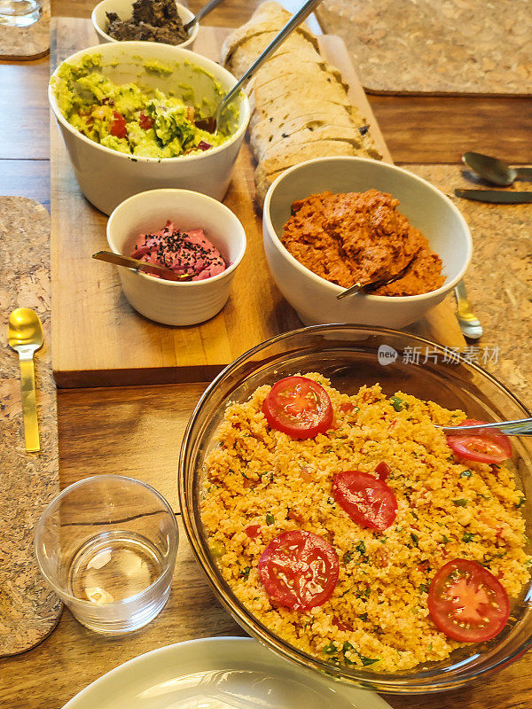 素食素食开胃菜晚餐在格拉斯哥苏格兰英格兰英国