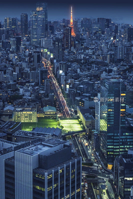 灯火辉煌:东京塔的夜景