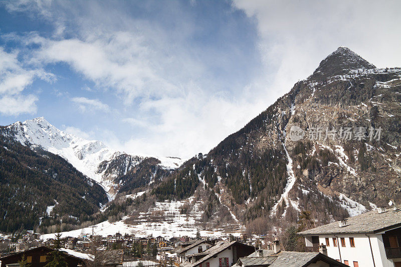 库尔马约尔勃朗峰滑雪胜地全景