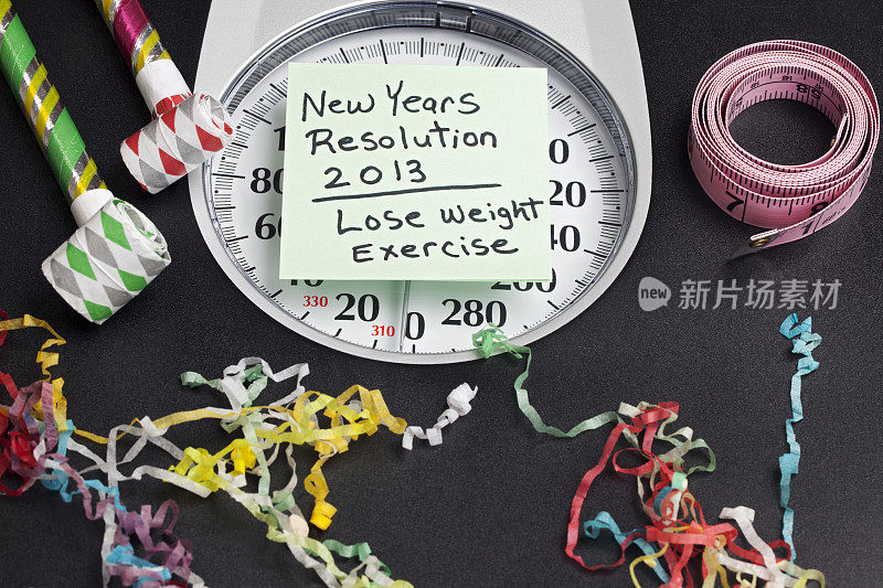 新年决心:减肥和锻炼