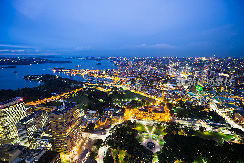 澳大利亚悉尼的夜景