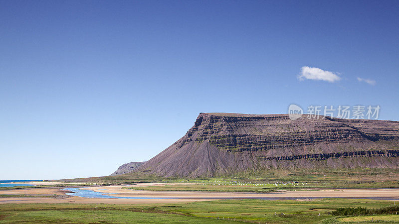 Westfjords景观。冰岛。