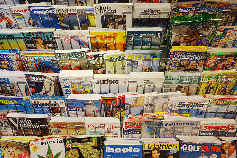 书店里看到的各种德国体育杂志