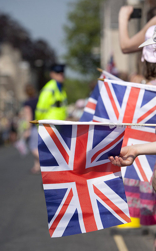 英国国旗庆祝。