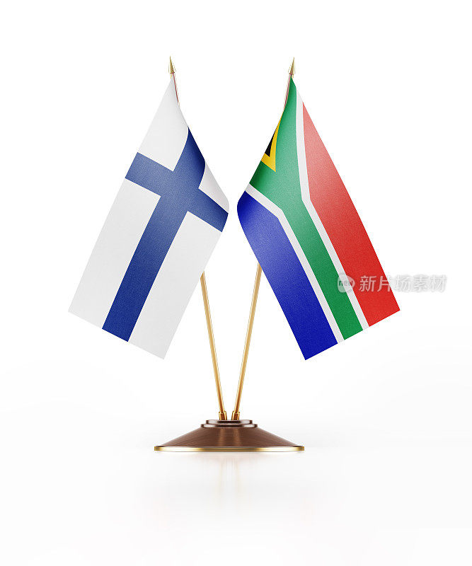 芬兰和南非的微型国旗