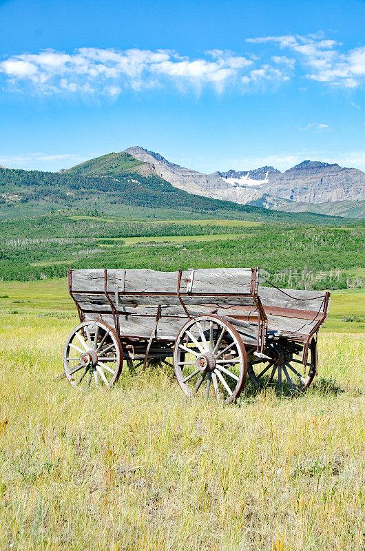 农民的马车和草原南阿尔伯塔-落基山脉