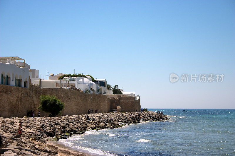 在哈马麦特海岸，突尼斯，非洲