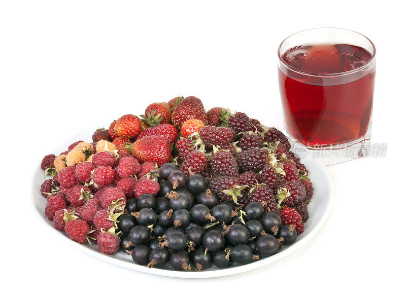 浆果和果汁