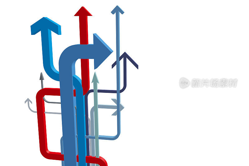 3D箭头-选择和决策概念