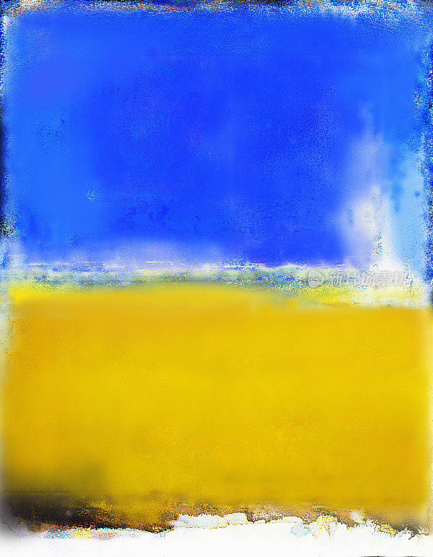 背景数字蓝黄抽象景观艺术。