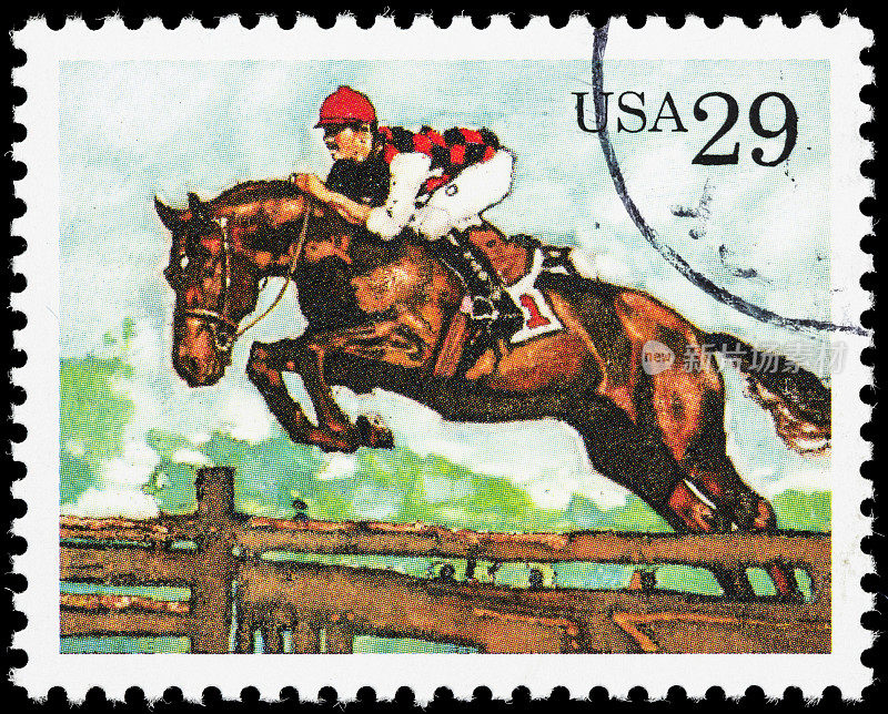 美国障碍赛马邮票