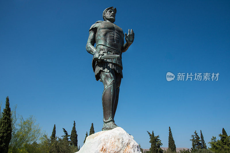 马拉松战役米提亚德雕像，阿提卡，希腊
