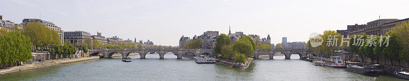 法国巴黎的新桥和Cite岛