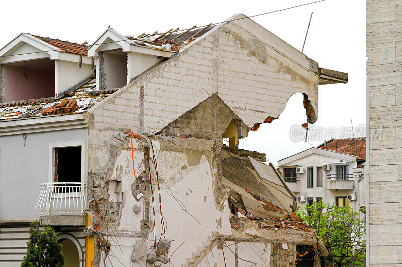 地震后房屋倒塌