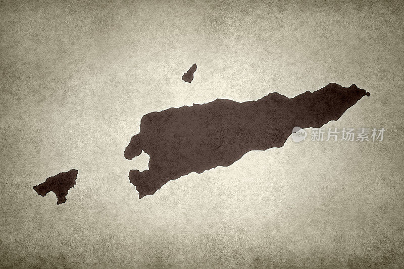 东帝汶的Grunge地图