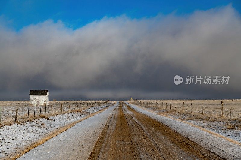 以雾为背景的乡村道路