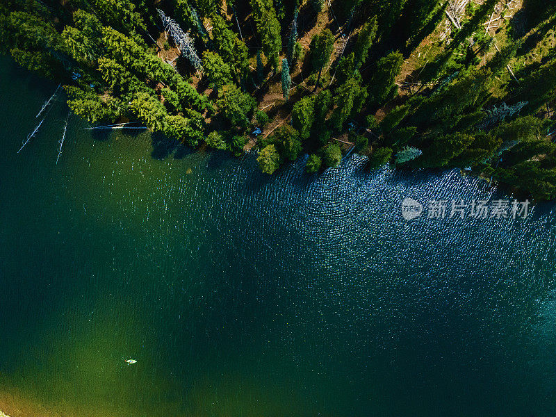 独木舟湖景色在西科罗拉多航空照片生活地球的未来系列照片