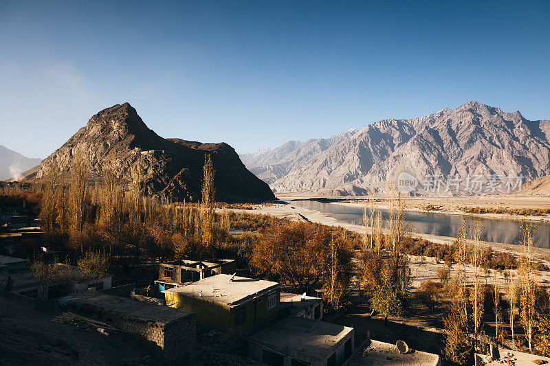 巴基斯坦斯卡都的印度河风景