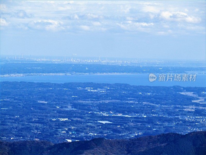 日本。筑波山全景。