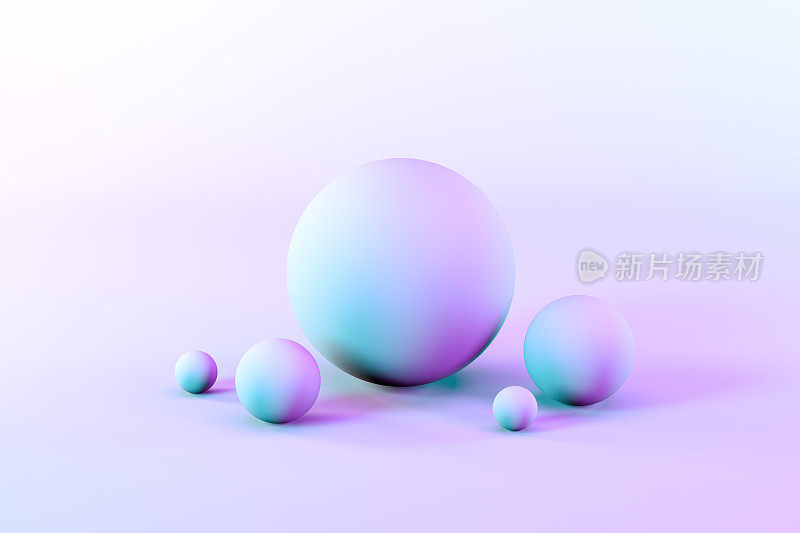 抽象3D渲染基元几何形状背景