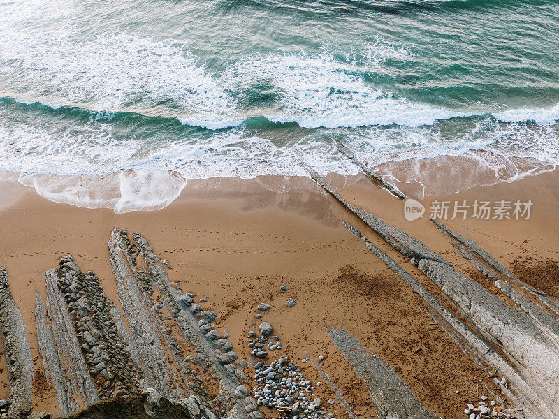 从上面的海滩