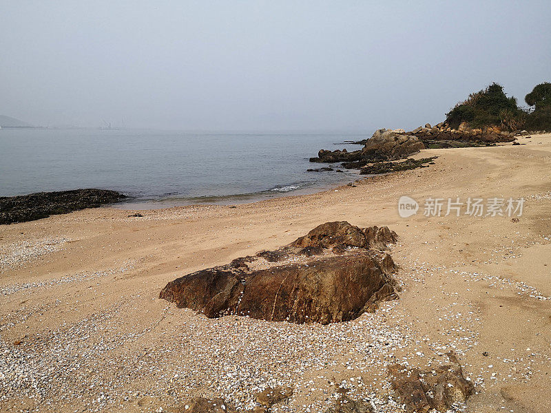 香港坪洲的海滩