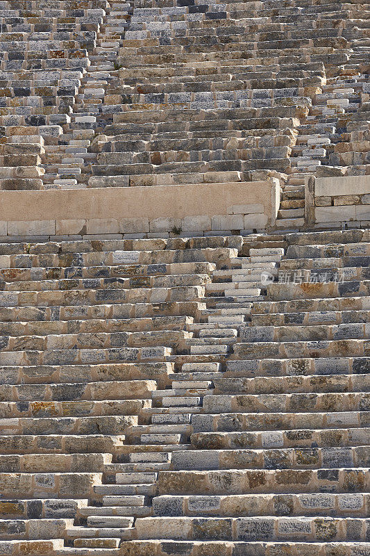 以弗所考古遗址。阶梯教室楼梯。土耳其的古老地方