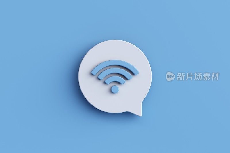 网站wifi图标或技术无线互联网网络通信计算机信号符号符号与语音气泡