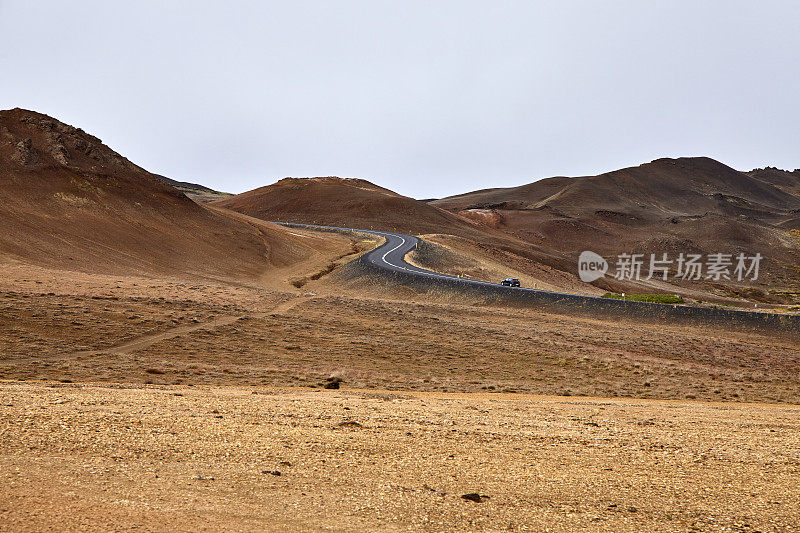 冰岛东北部的地热景观