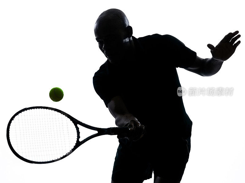 男子网球运动员正手