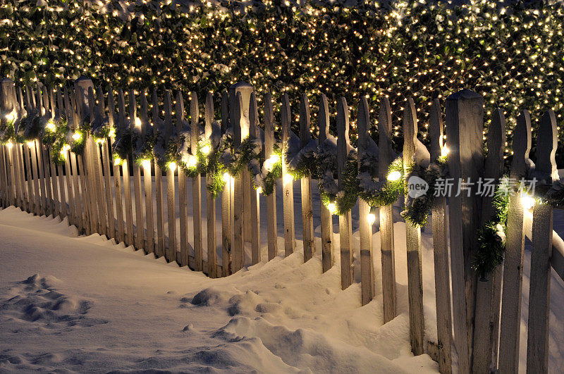 雪篱夜景