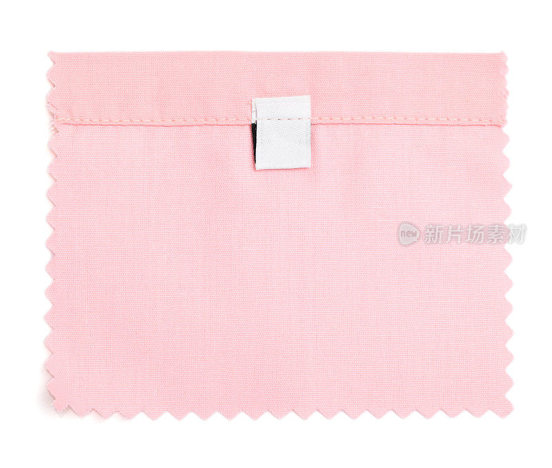空白标签粉色织物样品