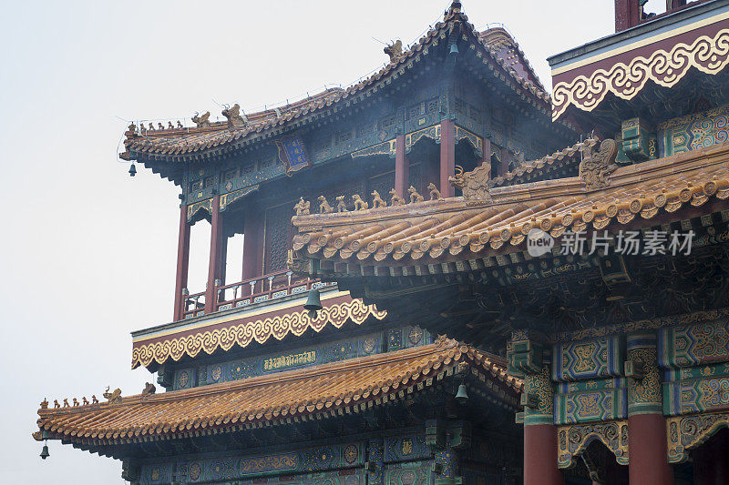 北京雍和宫的建筑细节