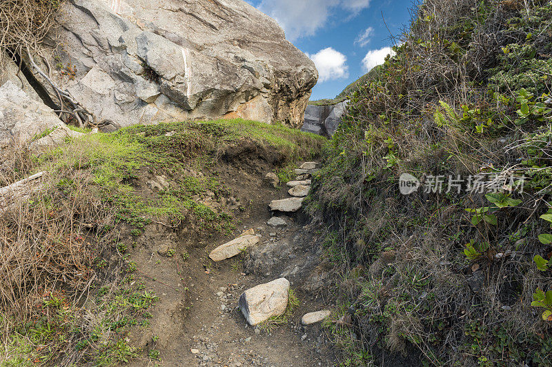 石头徒步小径到海洋海滩哈里斯海滩州立公园