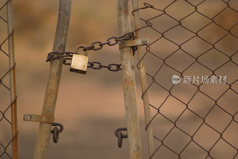 铁链围栏锁细节