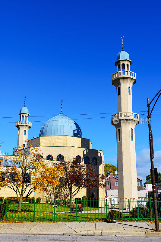 芝加哥肯伍德的清真寺和尖塔