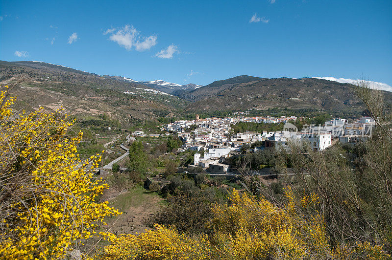 西班牙春天的卡迪亚的阿尔普贾拉斯村