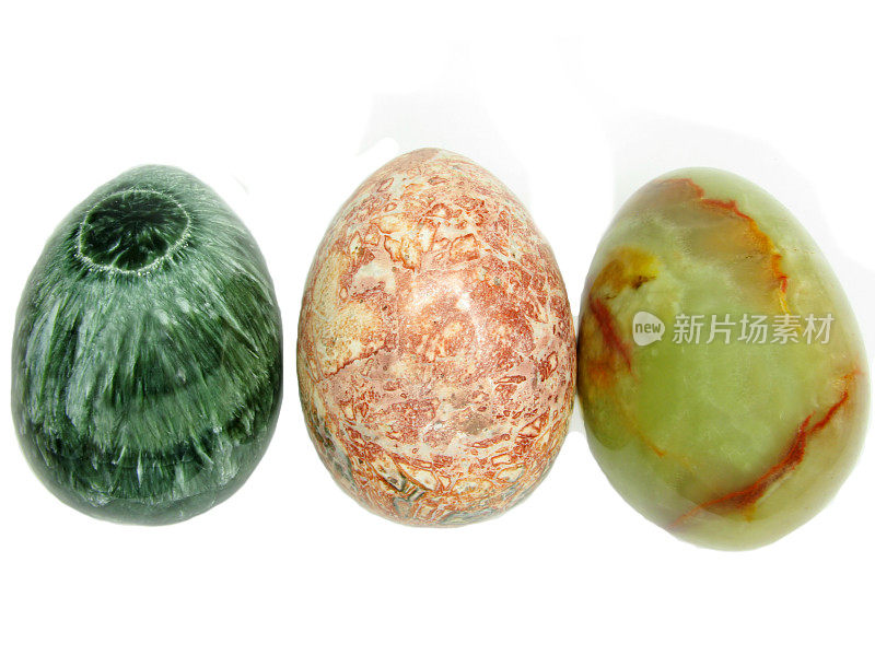 半宝石矿物，绿宝石、碧玉和缟玛瑙卵
