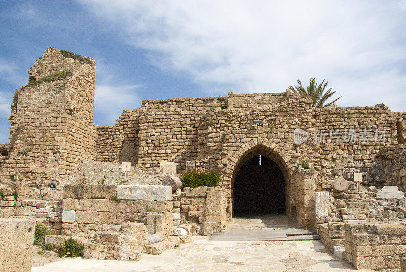 以色列凯撒利亚的废墟