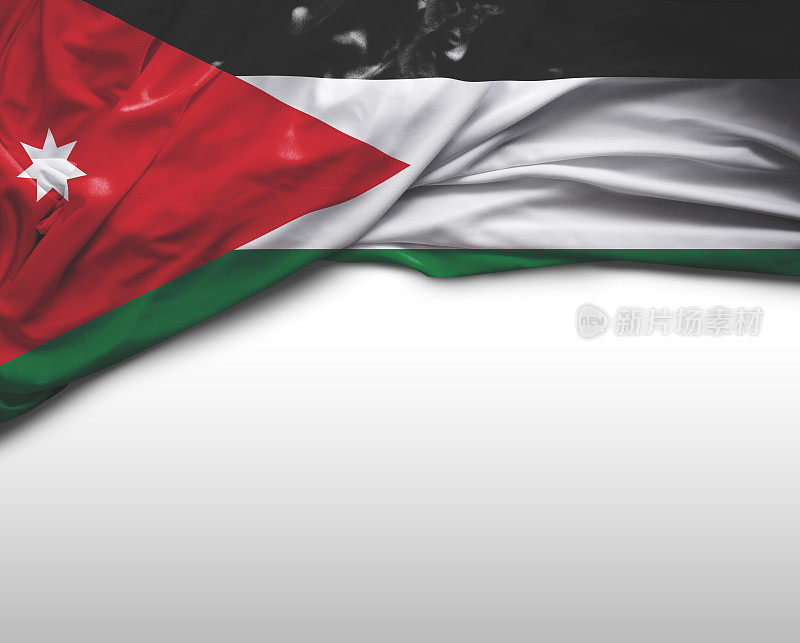 约旦挥舞着国旗