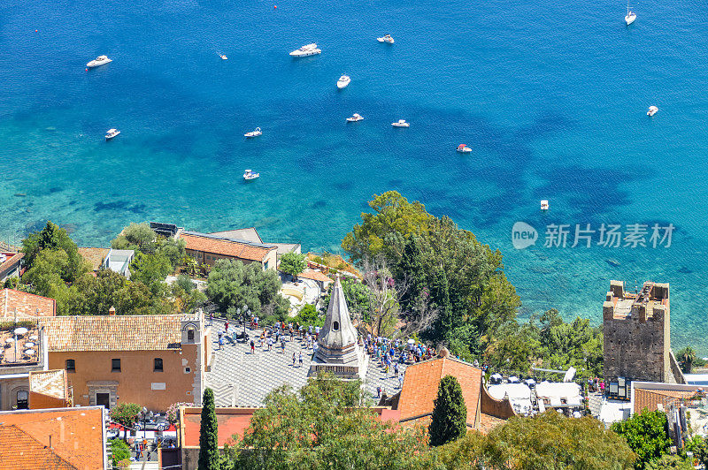 陶尔米纳，意大利-在西西里岛一个受欢迎的旅游胜地