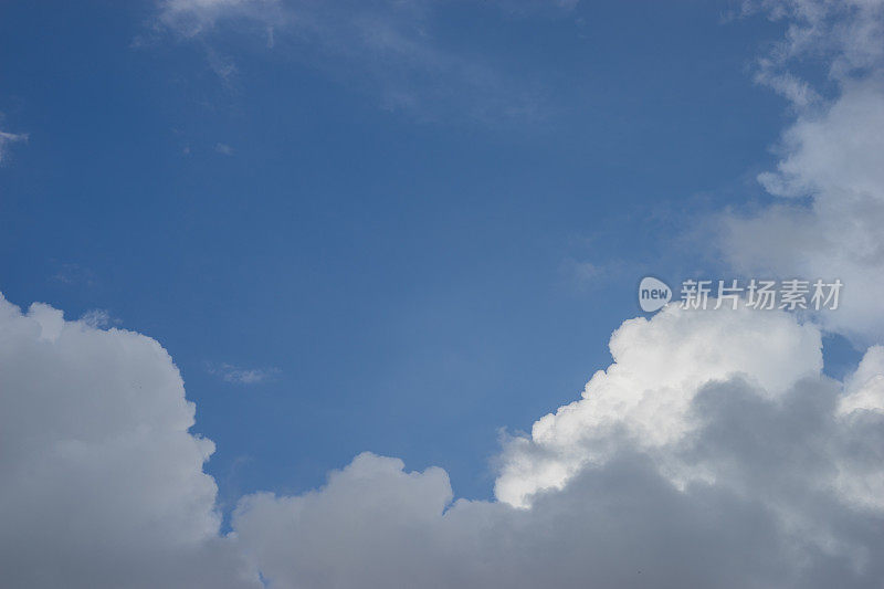 积雨云蓝天上的抽象云