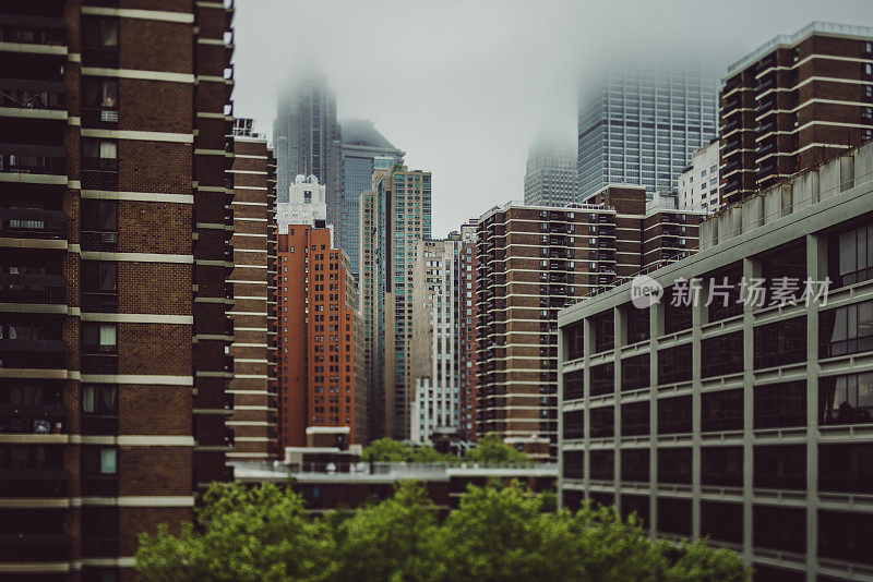 曼哈顿，摩天大楼，华尔街金融区，纽约市