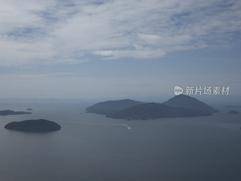 远处岛屿的鸟瞰图