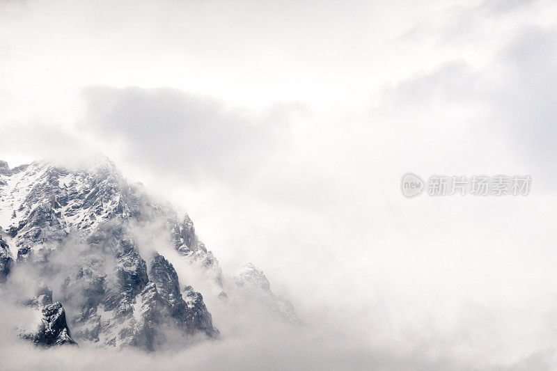 奥地利Zugspitze山的冬季美景