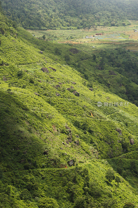 斯里兰卡努瓦拉埃利亚周围的山景