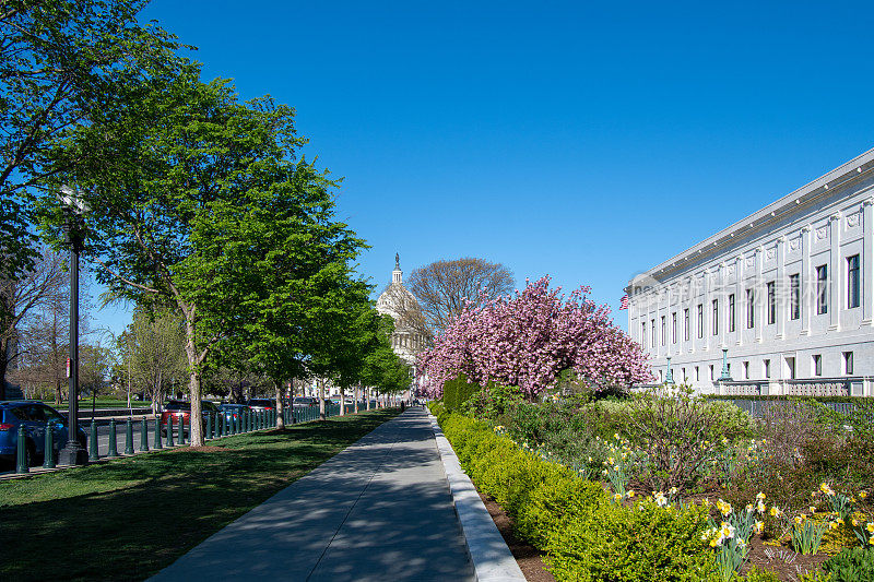 美国最高法院大楼侧视图