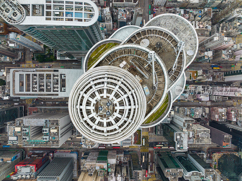 2022年1月18日，香港旺角:俯瞰香港城市